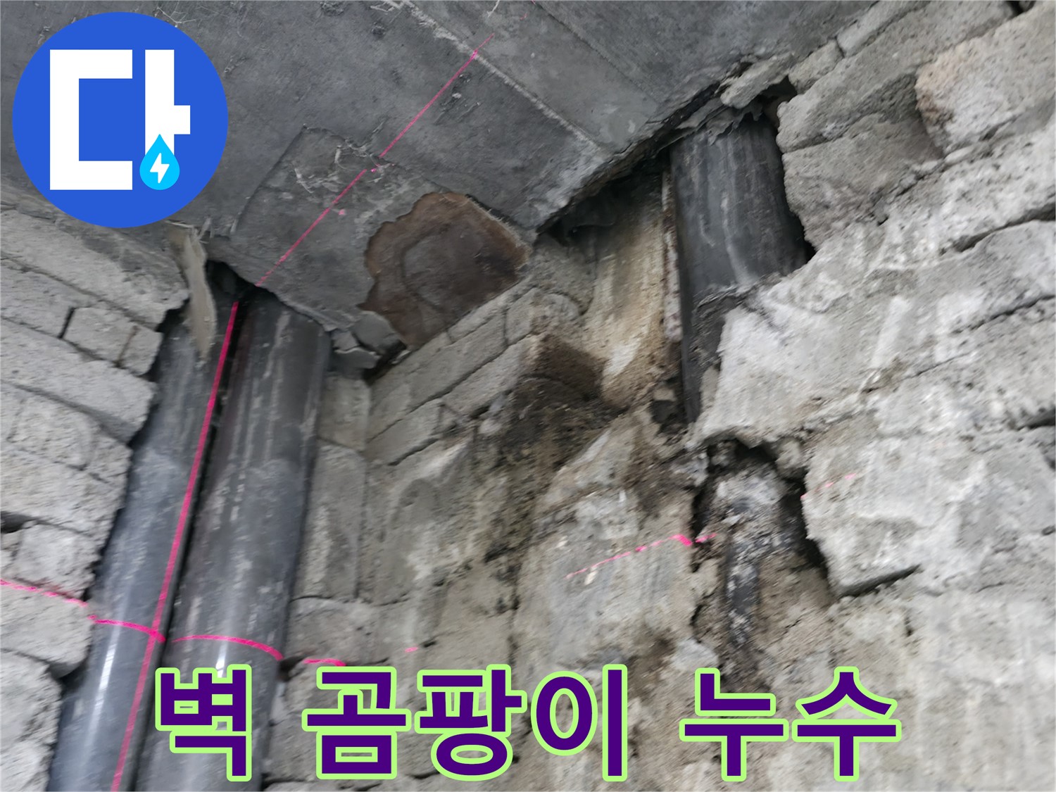 서초구 서초동 건물 누수 - 벽 곰팡이가 심하게 발생한 누수 현장으로 건강까지 위협합니다.
