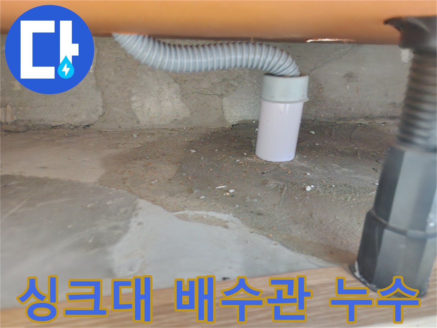 싱크대 배수관에서 발생한 누수 - 공릉동 주택 누수탐지 및 빠른 해결