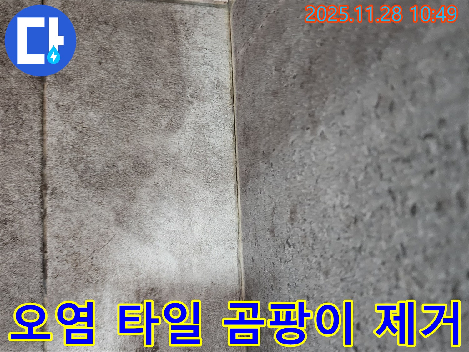 포천 신북면 금동리 욕실 - 곰팡이로 오염된 타일 곰팡이 제거로 깨끗하게 변신!