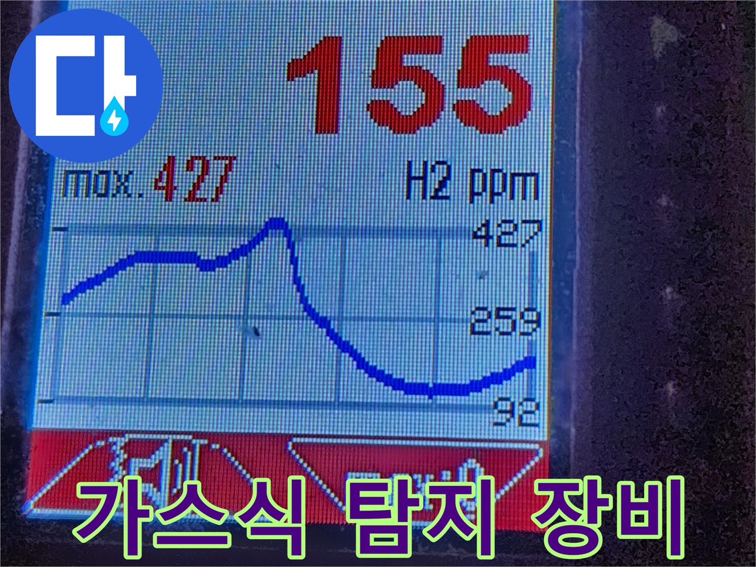 정밀 누수탐지 - 수소 가스 농도 변화 - 누수 위치 추적
