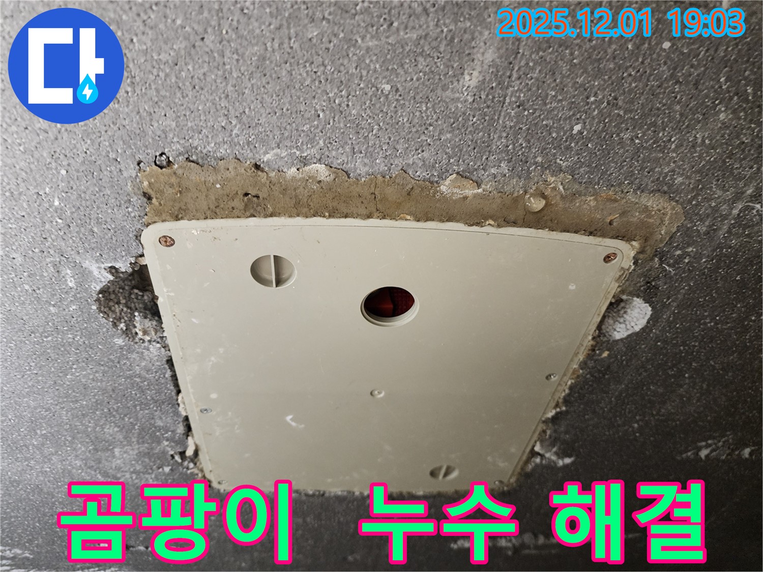 포천 이동면 - 점검구 주변 곰팡이, 누수 해결과 곰팡이 제거까지!