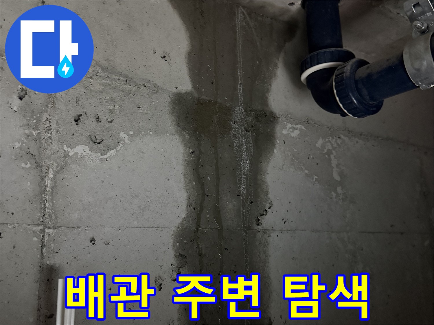 동두천 지행동 동양엔파트 아파트 누수 - 배관 주변을 집중적으로 탐색하는 누수 탐지 과정