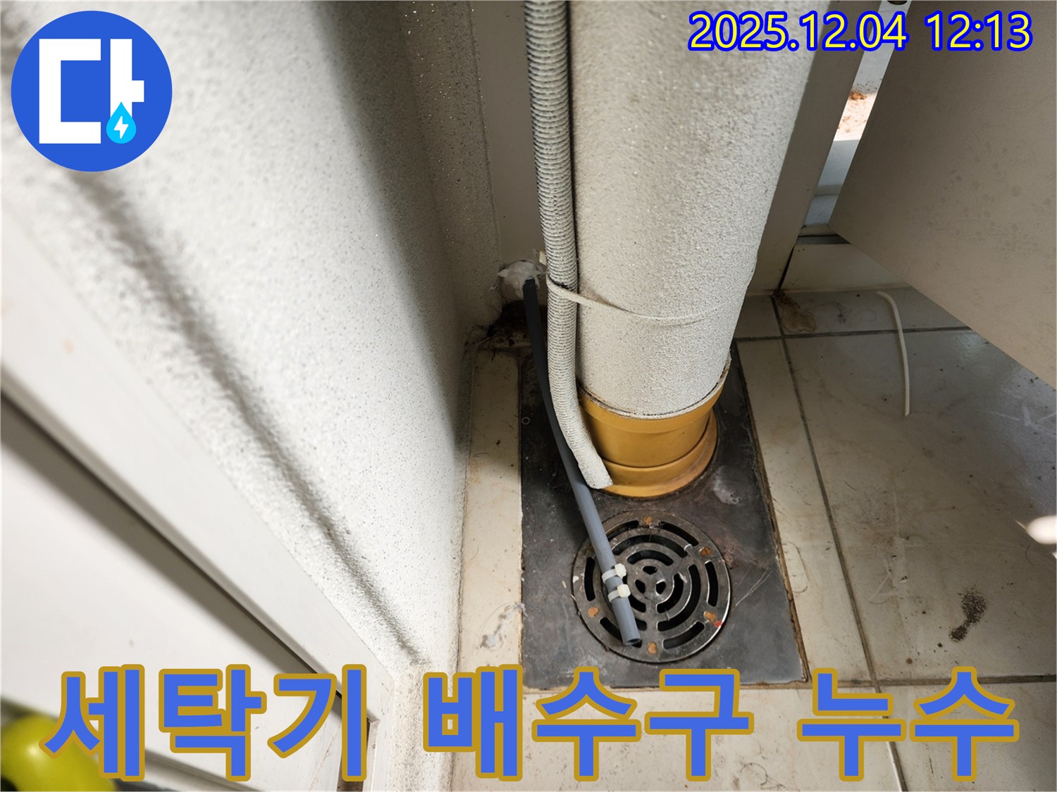 포천시 일동면 기산리 세탁기 배수구 주변 누수 - 누수탐지 전문가가 꼼꼼하게 점검하고 해결했습니다.