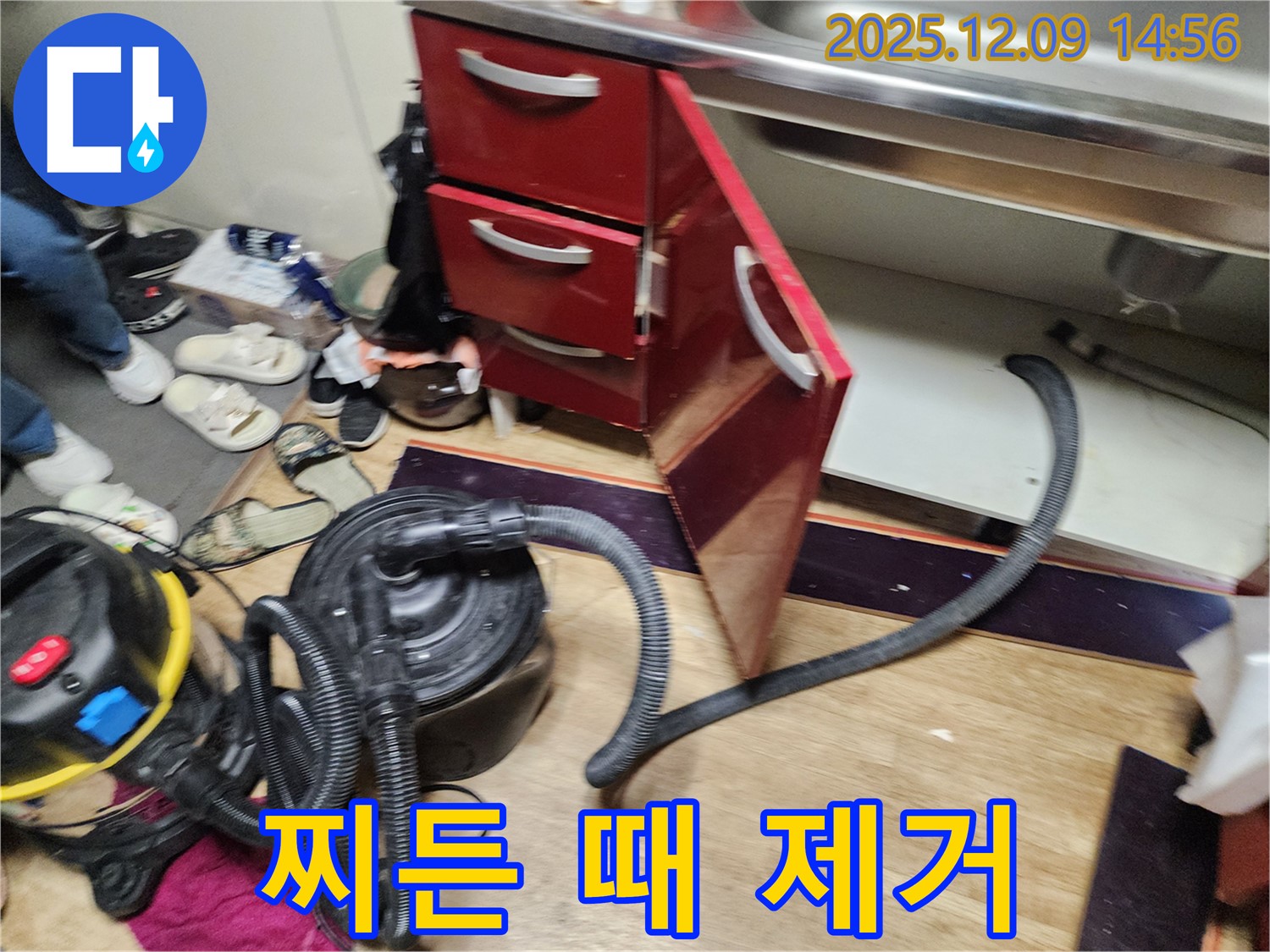 싱크대 하부 - 찌든 때 싹 없애고 살균 소독까지!