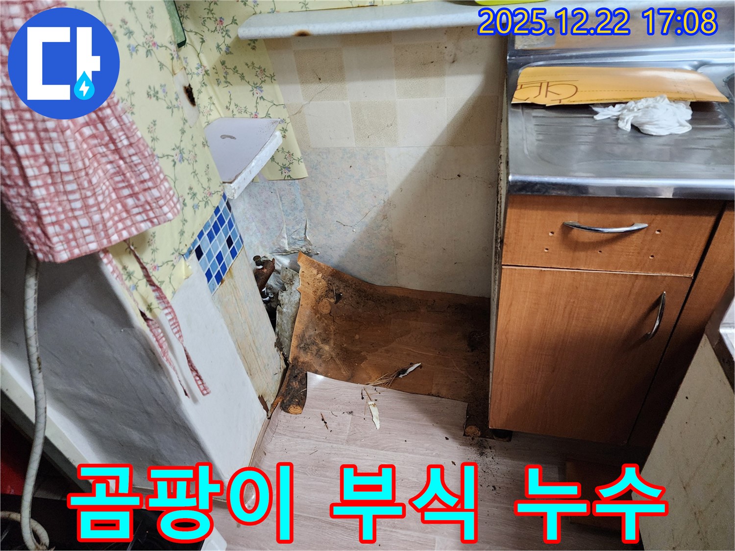 동두천 생연2동 누수 - 곰팡이와 부식을 동반한 긴급 누수 발생 - 24시간 언제든지 편하게 문의하세요!