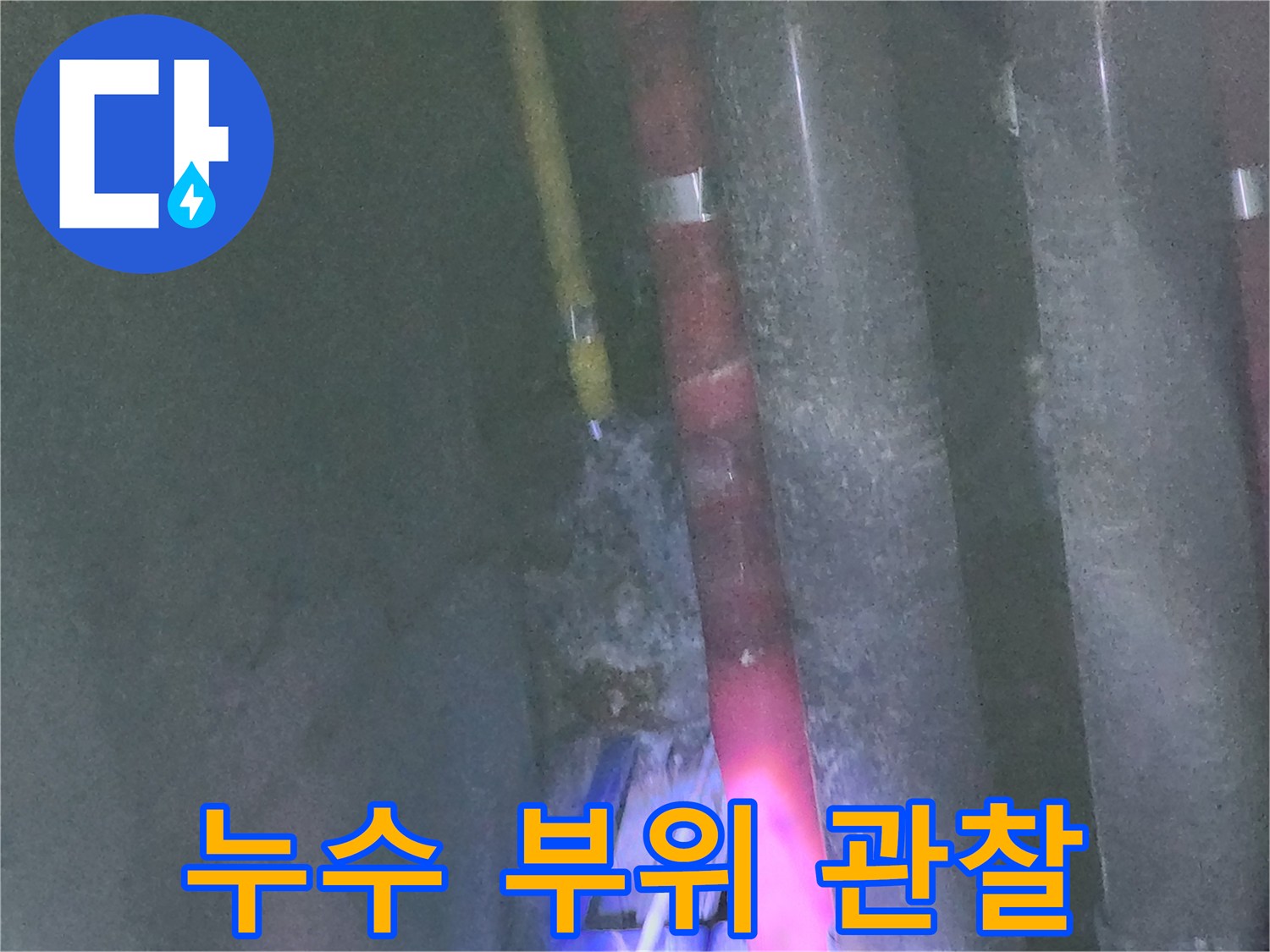 싱크대-배수-호스-연결-부위-물샘-및-습기-흔적