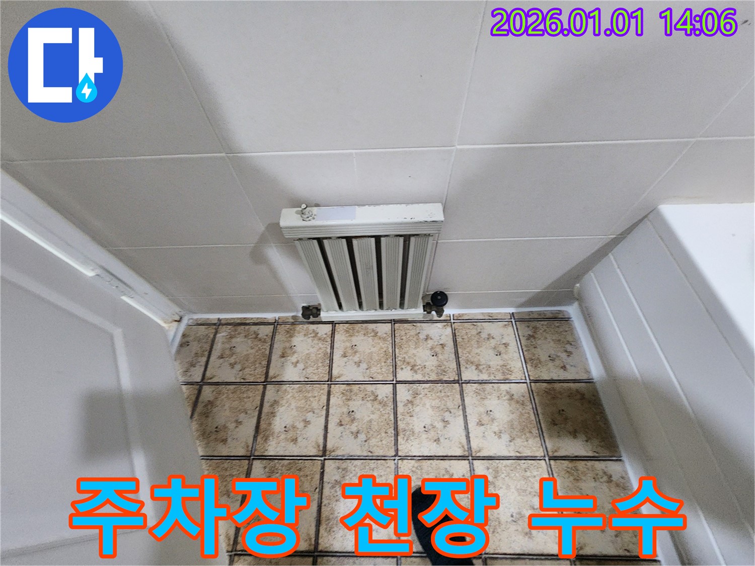 고양시 정발산동 건물 주차장 천장 누수 - 누수탐지 전문 업체가 확실하게 해결해 드립니다.