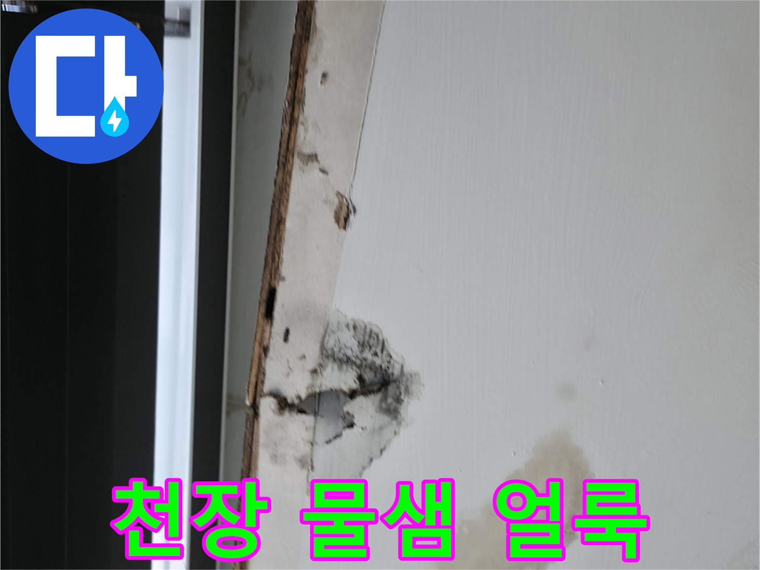 습기로-오염된-사무실-천장-상태