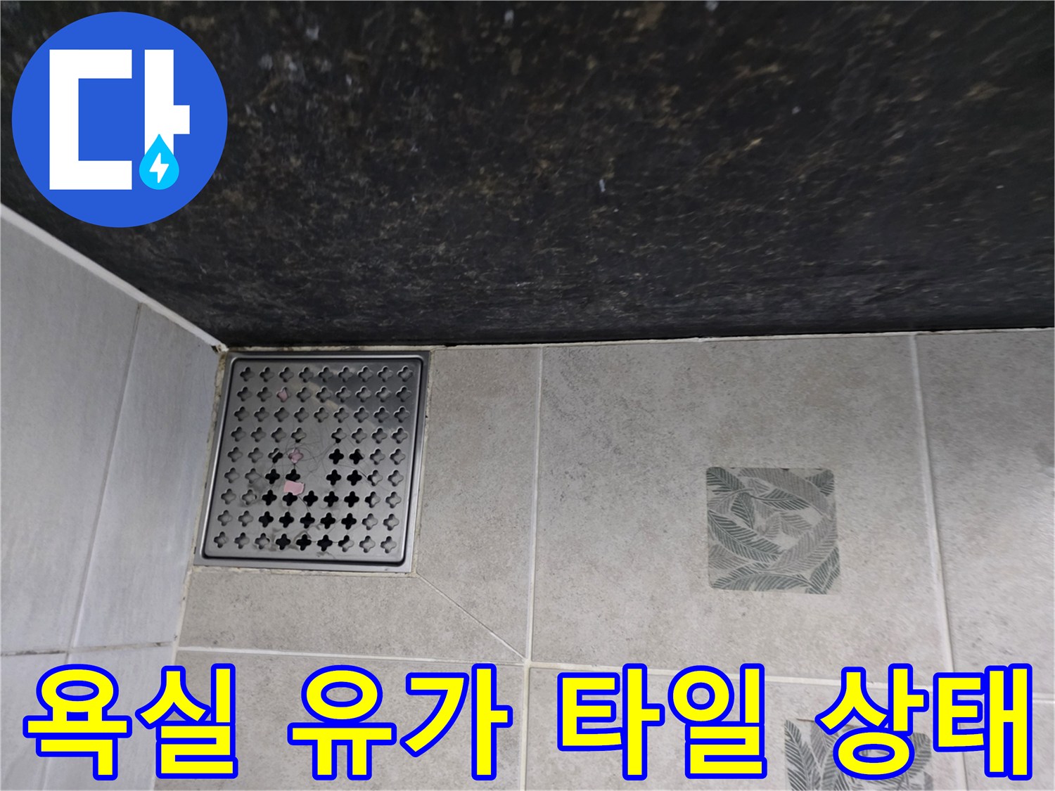 파주 가람동-욕실 하수구 배수구 주변 타일 마감 상태