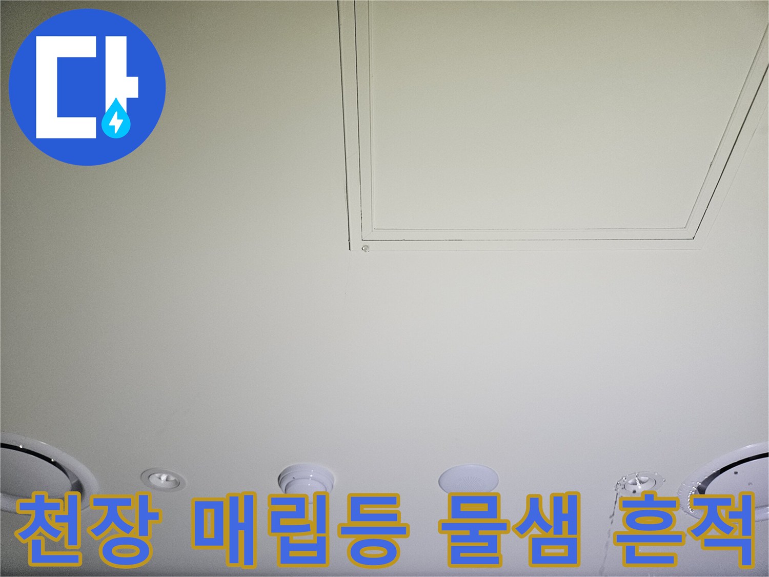 기흥구 골프장-천장 조명 주변의 누수 증상 사진