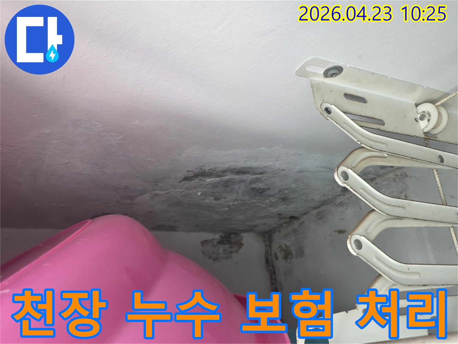 천장-벽면-이음새에-누수로-인한-검은-얼룩과-곰팡이가-심각하게-발생한-현장