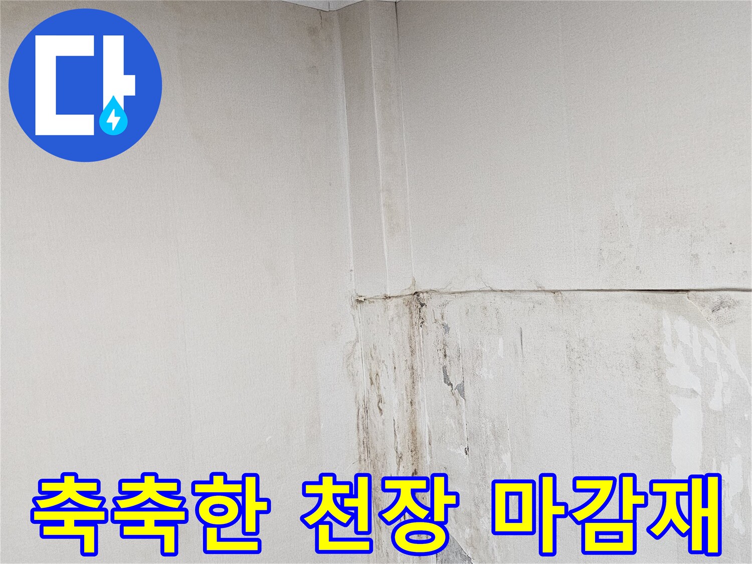 습기로-얼룩진-상가-천장-부위