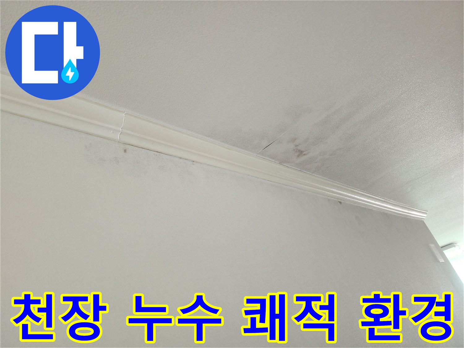 아파트 천장-모서리 누수-흔적-쾌적한 주거-환경을 위한-누수 해결-전문