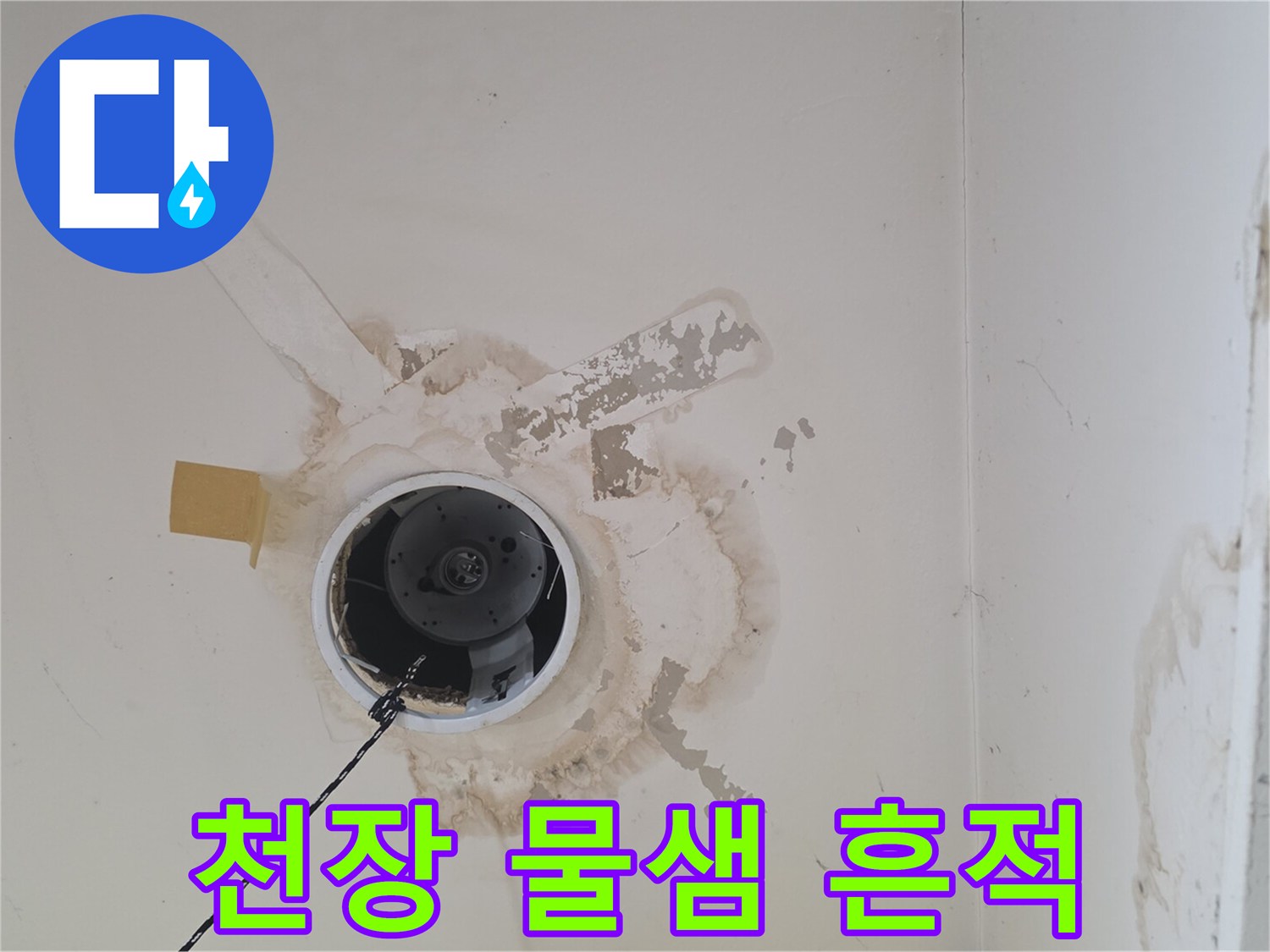 송파구 상가주택-천장 누수 얼룩과 오염 상태