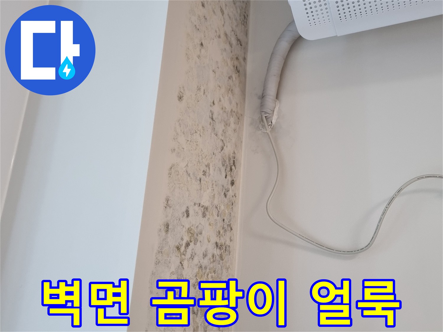 에어컨-배관-연결-벽면-곰팡이-및-습기